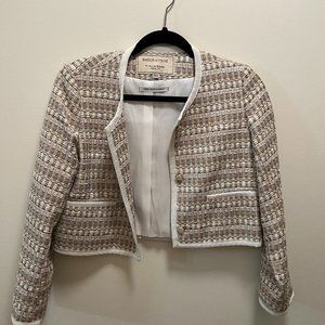 MAISON KITSUNE cropped tweed blazer (size 34)
